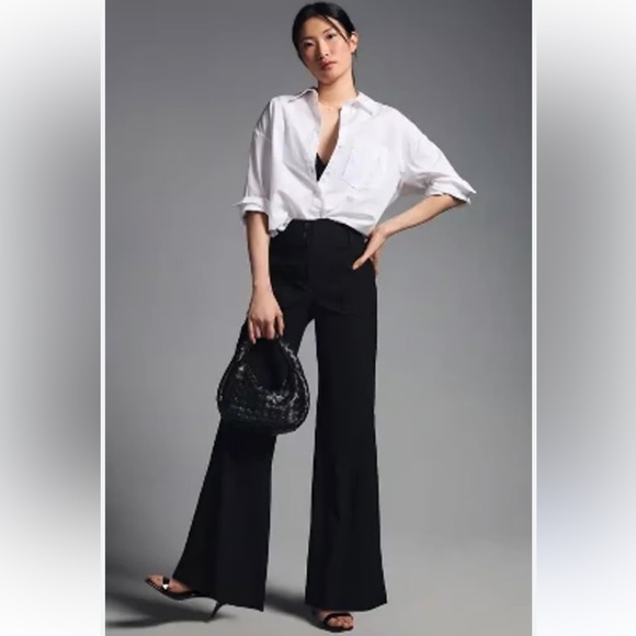 Anthropologie Pants - Anthropologie - The Naomi Wide-Leg Flare Pants by Maeve - High Rise - 4